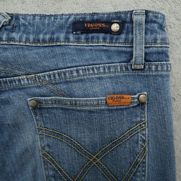 VIGOSS Jeans Junior's Size 13 Blue Mid-Rise Bootcut Denim Pants 29.5" Inseam - Picture 12 of 16
